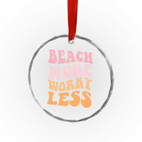 Beach More Worry Less Crystal Glass Ornament Boho Summer Vacation
