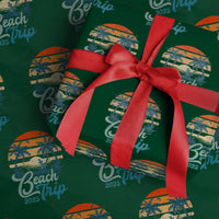 Beach Trip 2025 Wrapping Paper Roll Summer Vacation Vintage 70's Retro - Wonder Print Shop