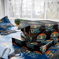 Beach Trip 2025 Wrapping Paper Roll Summer Vacation Vintage 70's Retro - Wonder Print Shop