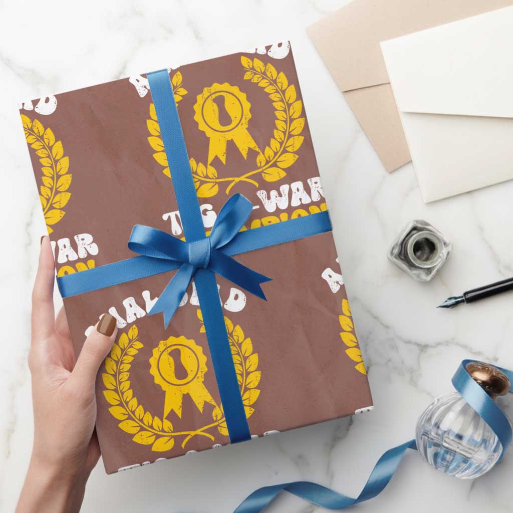 Bead Tug O War Champion Wrapping Paper Roll Funny Sarcastic Saying Weird Gag Gift - Wonder Print Shop