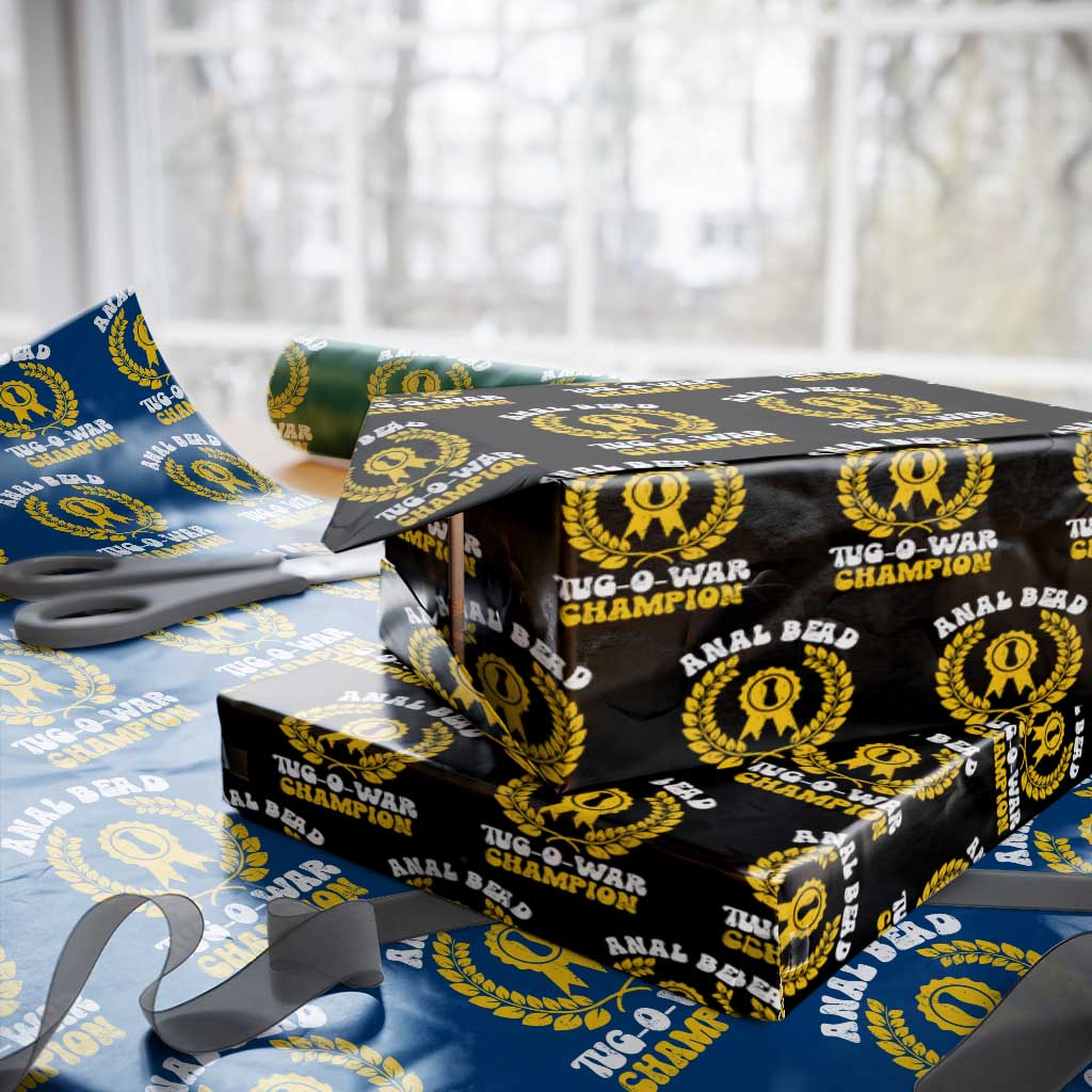 Bead Tug O War Champion Wrapping Paper Roll Funny Sarcastic Saying Weird Gag Gift - Wonder Print Shop