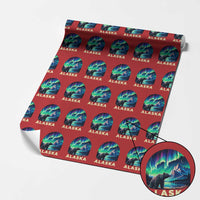 Bear Alaska Wrapping Paper Roll Alaskan Night Sky Northern Lights Aurora - Wonder Print Shop