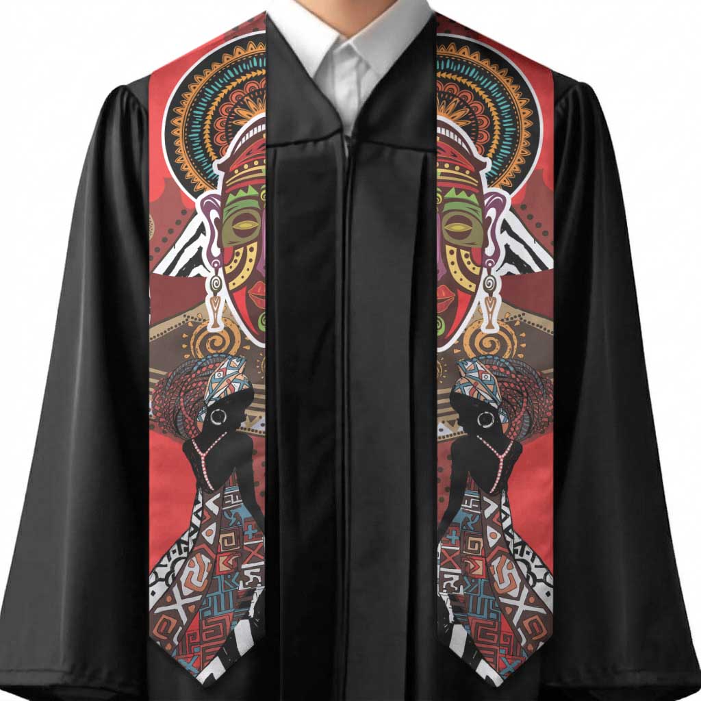 Beautiful African Women Ethnic Motifs Graduation Stole
