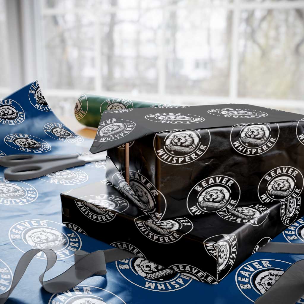 Beaver Whisperer Wrapping Paper Roll Funny Wildlife Lover Nature Humor - Wonder Print Shop