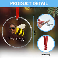 Bee Diddy Crystal Glass Ornament Funny Weirdcore Dark Humor Internet Memes Gen-Z - Wonder Print Shop