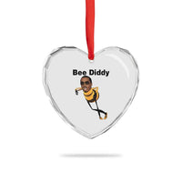 Bee Diddy Heart Crystal Glass Ornament Dark Humor Internet Meme Brainrot Gen Z