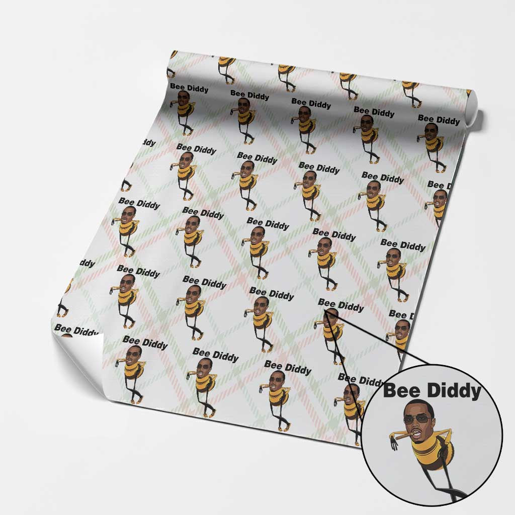 Bee Diddy Wrapping Paper Roll Dark Humor Internet Meme Brainrot Gen Z