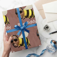 Bee Diddy Wrapping Paper Roll Funny Weirdcore Dark Humor Internet Memes Gen-Z - Wonder Print Shop