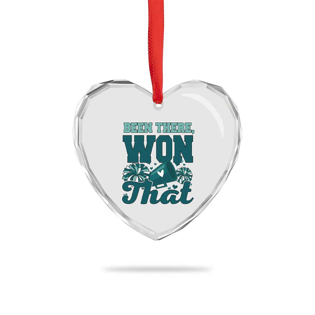 Been There Won That Cheer Spirit Heart Crystal Glass Ornament Game Day Champions Sport Fans - Wonder Print Shop