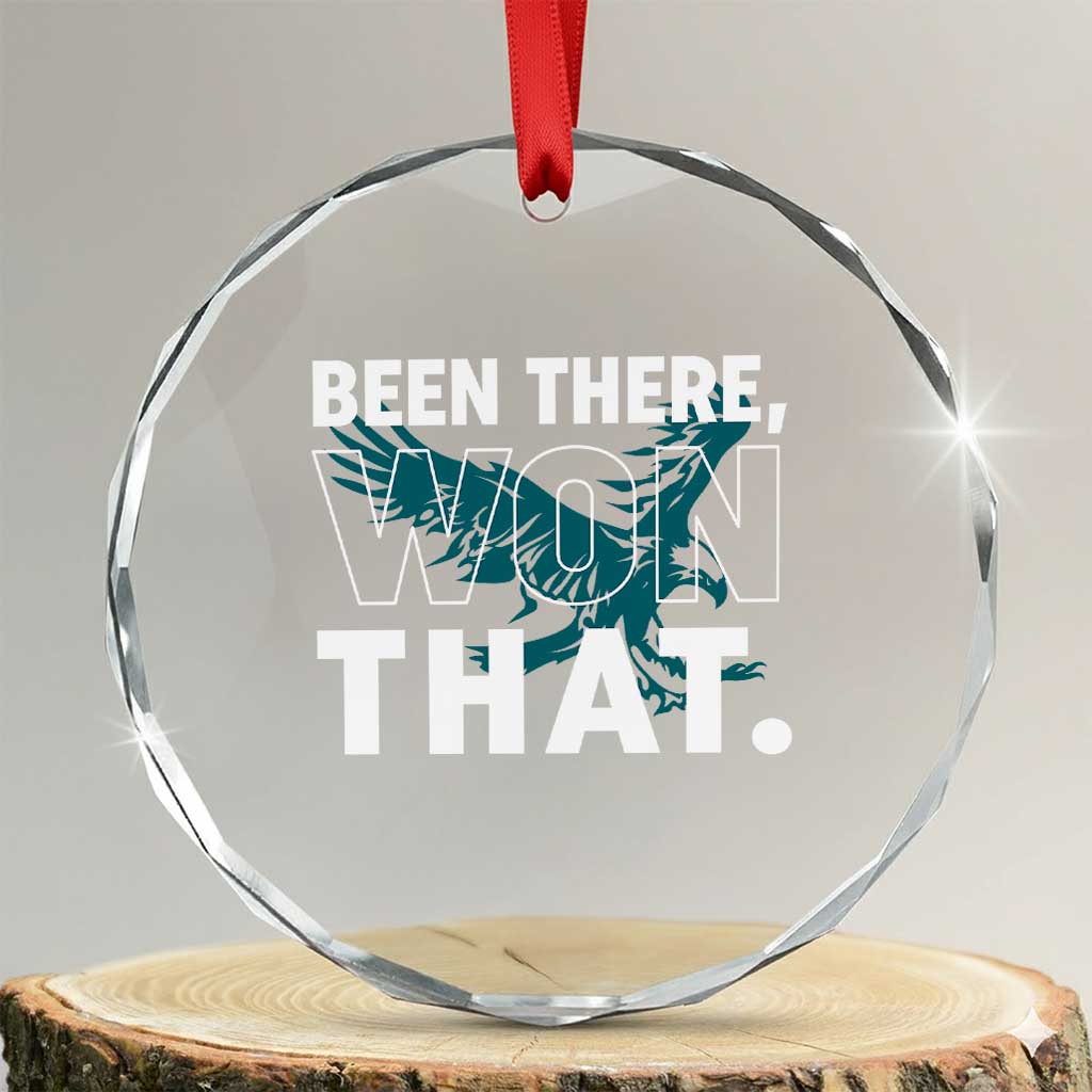 Been There Won That Crystal Glass Ornament Game Day Champions Sport Fans - Wonder Print Shop