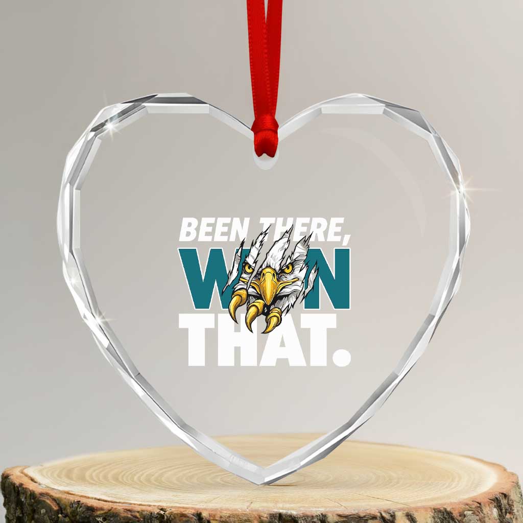 Been There Won That Fierce Eagle Heart Crystal Glass Ornament Game Day Champions Sport Fans - Wonder Print Shop