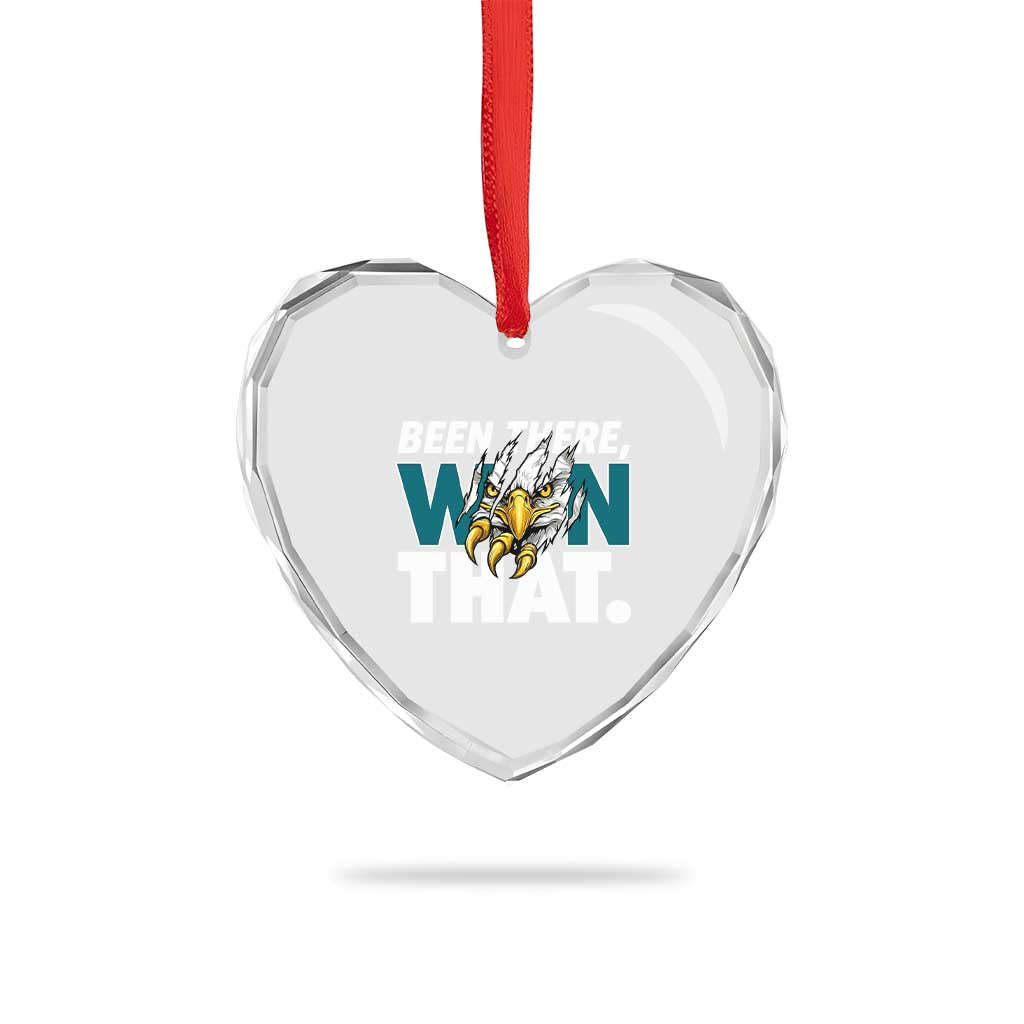 Been There Won That Fierce Eagle Heart Crystal Glass Ornament Game Day Champions Sport Fans - Wonder Print Shop