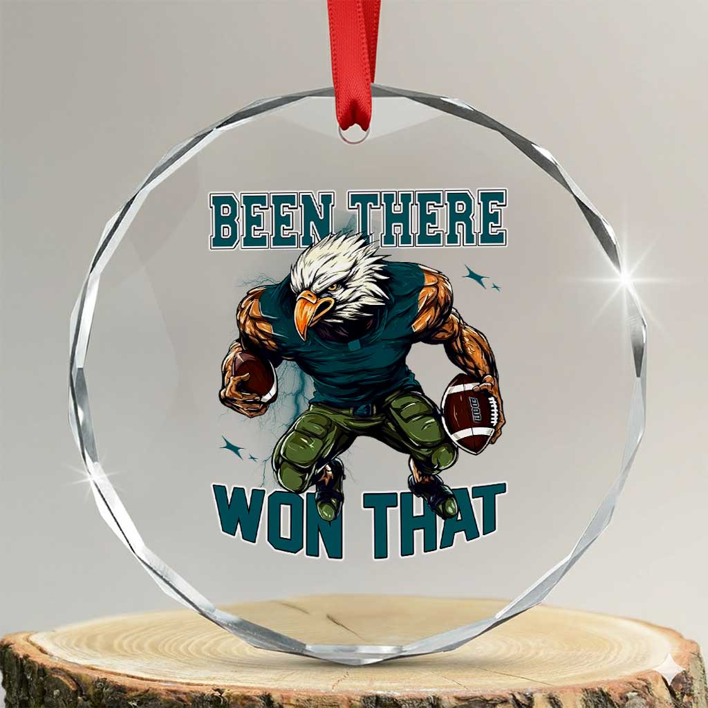 Been There Won That Fierce Football Graphic Crystal Glass Ornament Game Day Champions Sport Fans - Wonder Print Shop