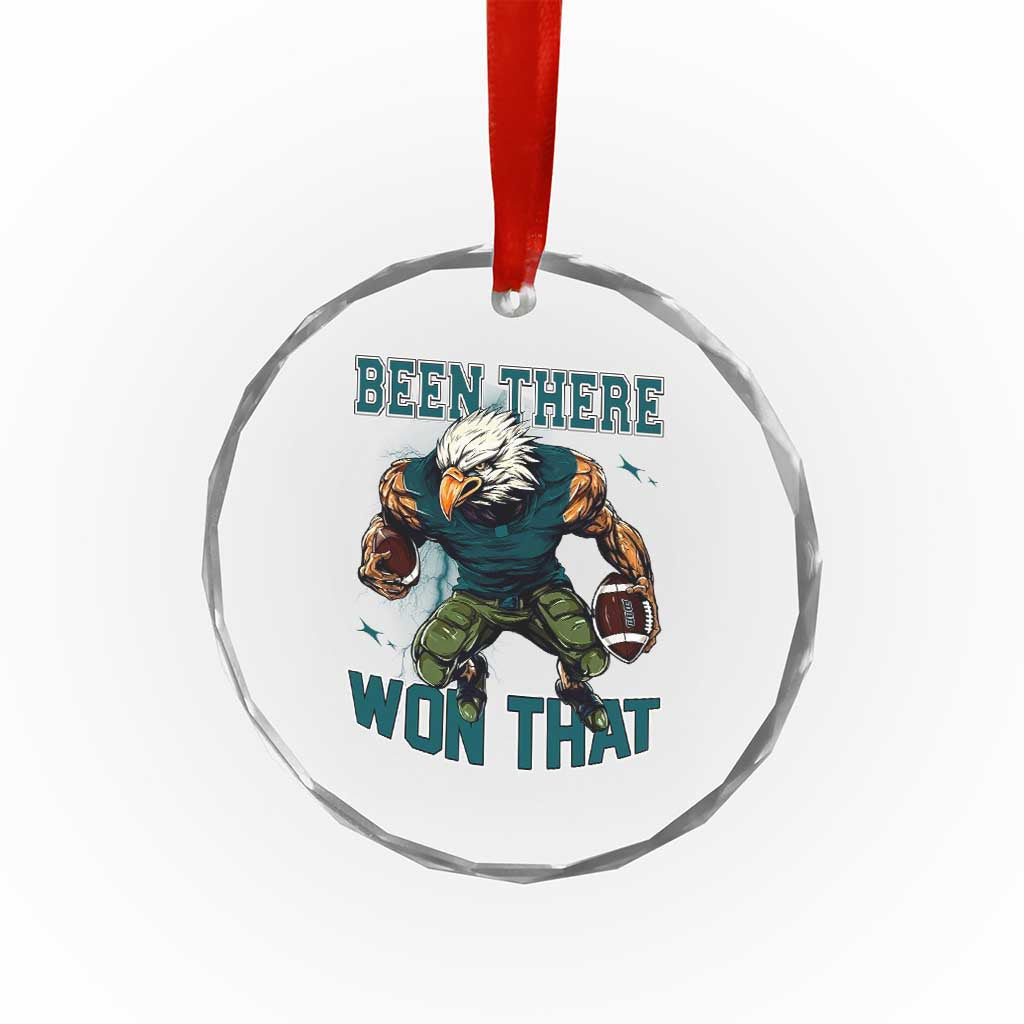Been There Won That Fierce Football Graphic Crystal Glass Ornament Game Day Champions Sport Fans - Wonder Print Shop
