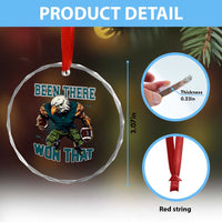 Been There Won That Fierce Football Graphic Crystal Glass Ornament Game Day Champions Sport Fans - Wonder Print Shop