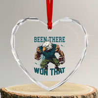 Been There Won That Fierce Football Graphic Heart Crystal Glass Ornament Game Day Champions Sport Fans - Wonder Print Shop