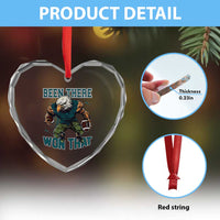 Been There Won That Fierce Football Graphic Heart Crystal Glass Ornament Game Day Champions Sport Fans - Wonder Print Shop