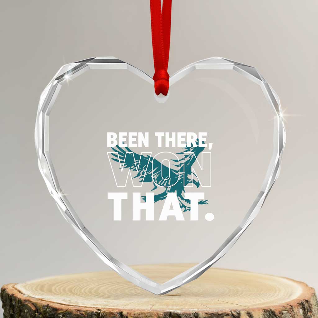 Been There Won That Heart Crystal Glass Ornament Game Day Champions Sport Fans - Wonder Print Shop