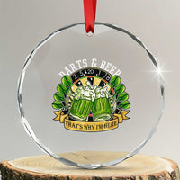 Beer And Darts St Patricks Day Gift Crystal Glass Ornament That Is Why I Am Here