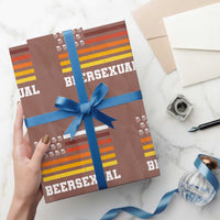 Beersexual Funny Beer Lover Graphic Wrapping Paper Roll Vintage American Flag Parody