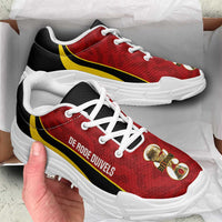 Belgium 2026 Football Chunky Sneakers De Rode Duivels Grunge Curve Stylized - Wonder Print Shop