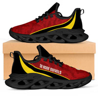Belgium 2026 Football Clunky Sneakers De Rode Duivels Grunge Curve Stylized - Wonder Print Shop
