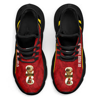 Belgium 2026 Football Clunky Sneakers De Rode Duivels Grunge Curve Stylized - Wonder Print Shop