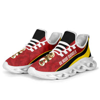 Belgium 2026 Football Clunky Sneakers De Rode Duivels Grunge Curve Stylized - Wonder Print Shop