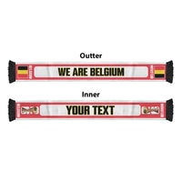 Belgium 2026 Football Personalised Soccer Scarf Go De Rode Duivels