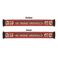Belgium 2026 Football Soccer Scarf De Rode Duivels Grunge Curve Stylized