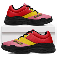 Belgium 2026 World Football Chunky Sneakers Red Devils Pink And Flag Color