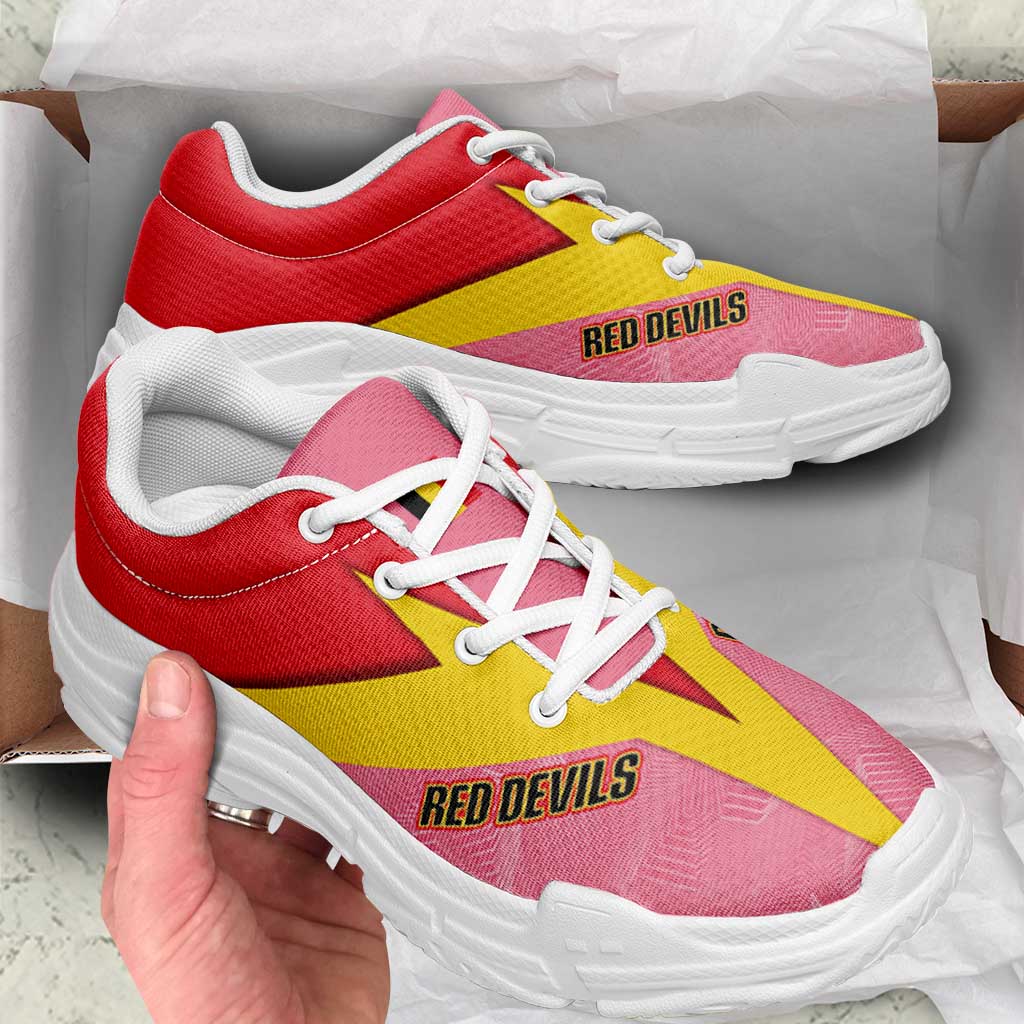 Belgium 2026 World Football Chunky Sneakers Red Devils Pink And Flag Color