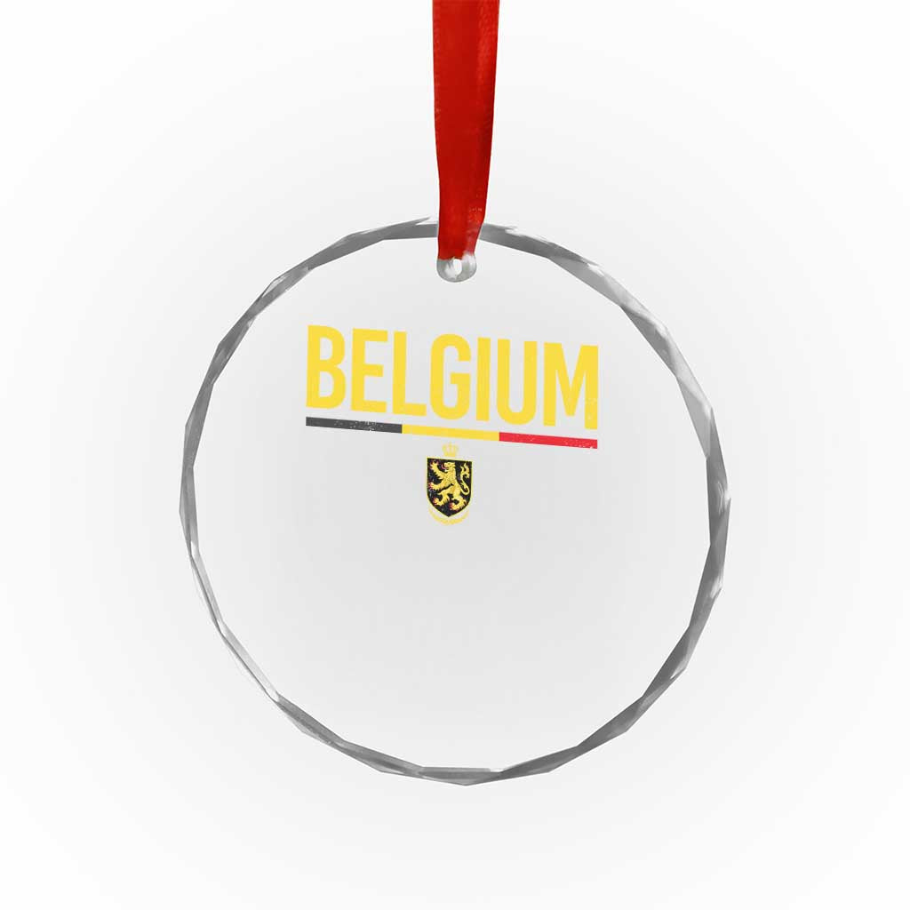 Belgium Belgian Flag Crystal Glass Ornament Belgian Lion Coat of Arms Belgie Souvenir