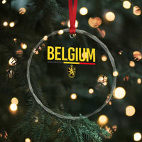 Belgium Belgian Flag Crystal Glass Ornament Belgian Lion Coat of Arms Belgie Souvenir