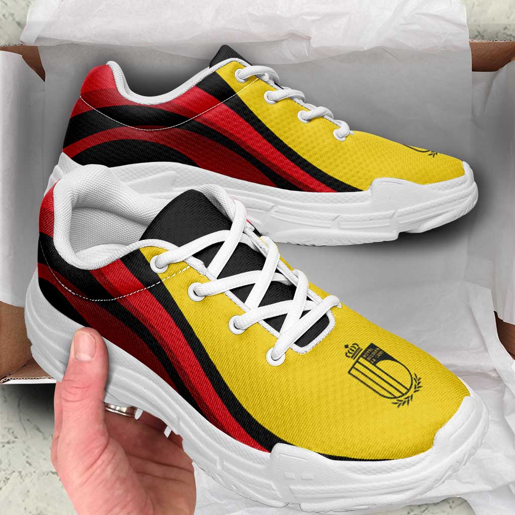 Belgium Football Chunky Sneakers Flag-Inspired Curve Style