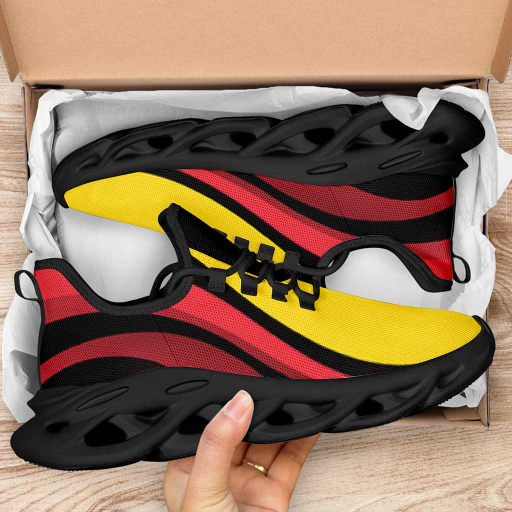 Belgium Football Clunky Sneakers Flag-Inspired Curve Style