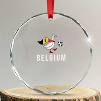 Belgium Football Crystal Glass Ornament Silly Goose Soccer Fan Support