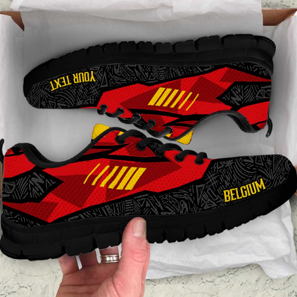Belgium Football Nations 2026 Personalized Sneakers Sporty Pattern