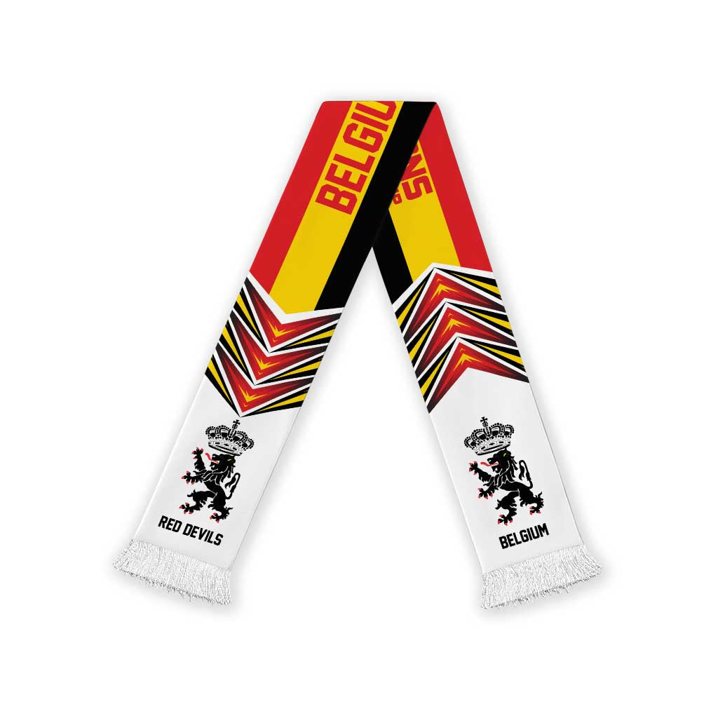 Belgium Football Nations 2026 Soccer Scarf Sporty Pattern