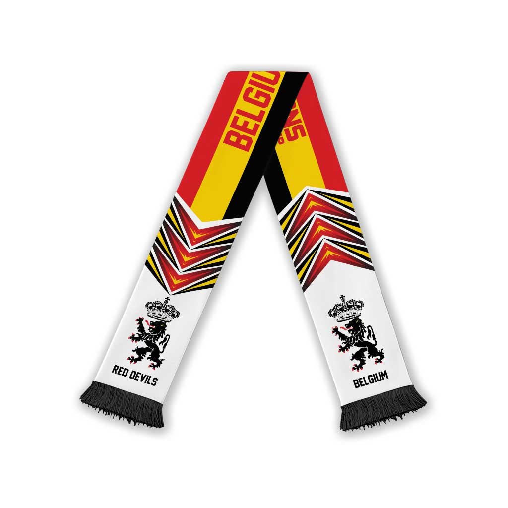 Belgium Football Nations 2026 Soccer Scarf Sporty Pattern