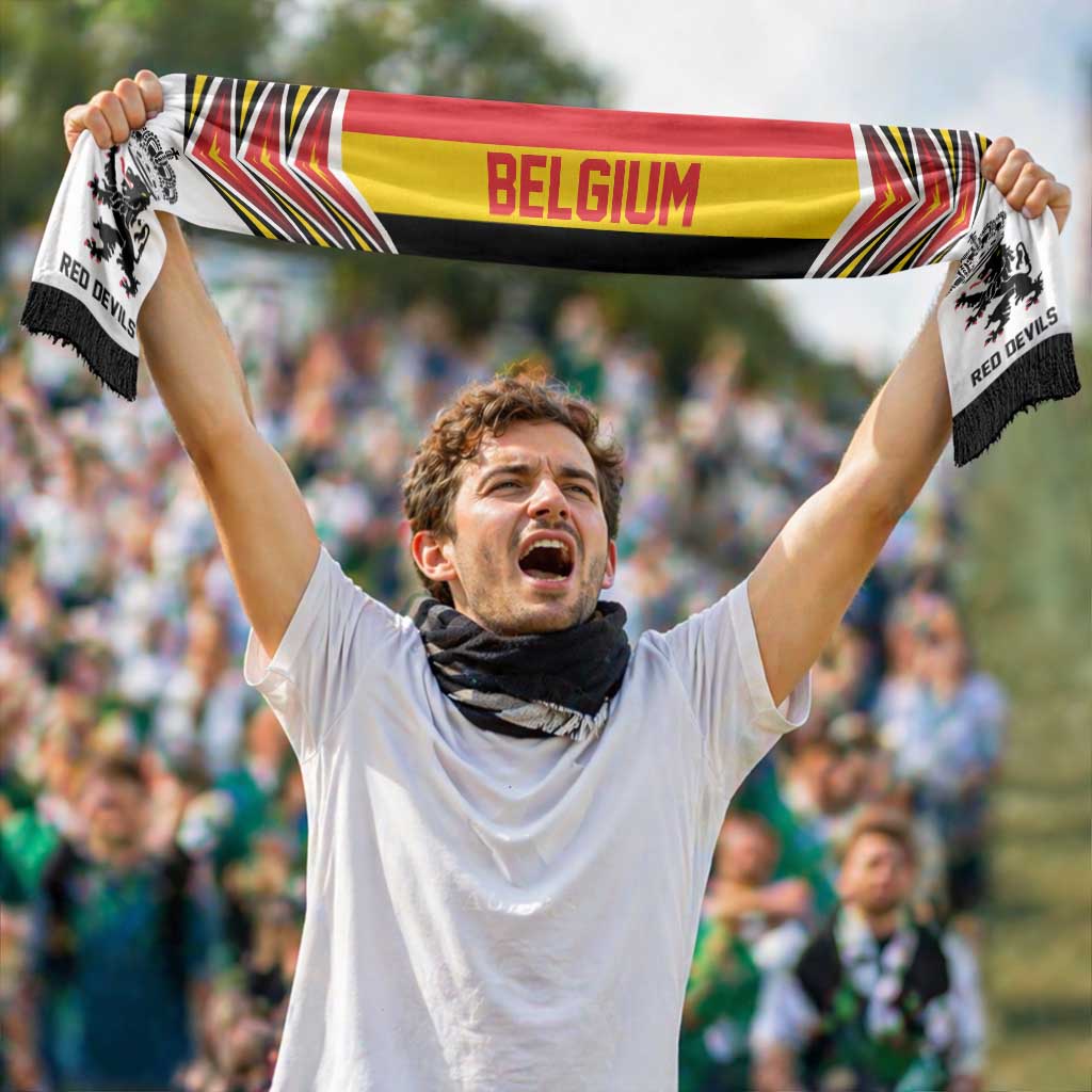 Belgium Football Nations 2026 Soccer Scarf Sporty Pattern