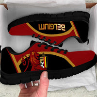 Belgium Football Sneakers Bold National Colors With Lion Crest