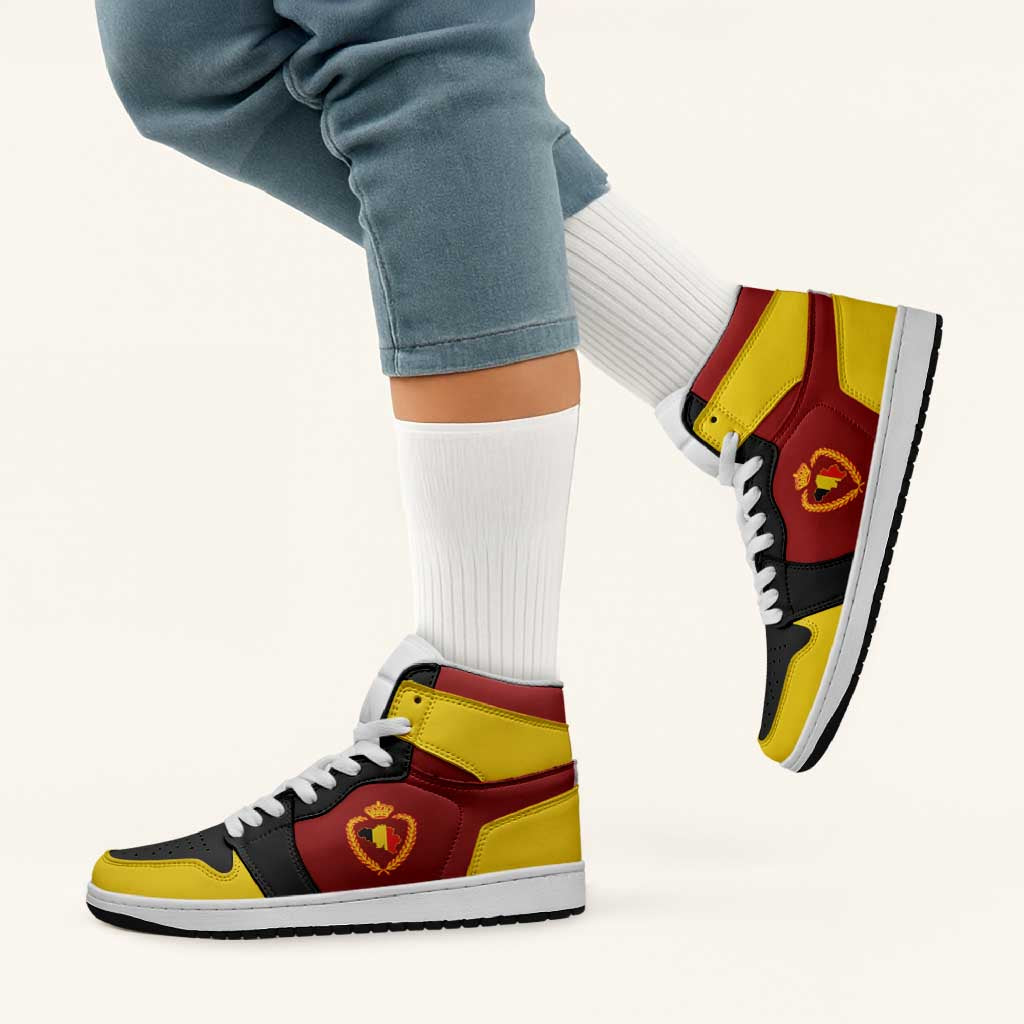 Belgium High Sneakers AJ1 Classic National Flag Style - Wonder Print Shop