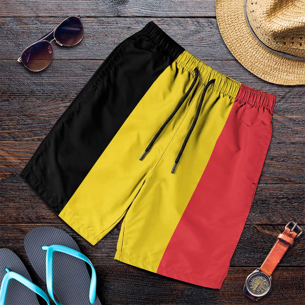 Belgium Shorts for Men National Flag Colors - Wonder Print Shop