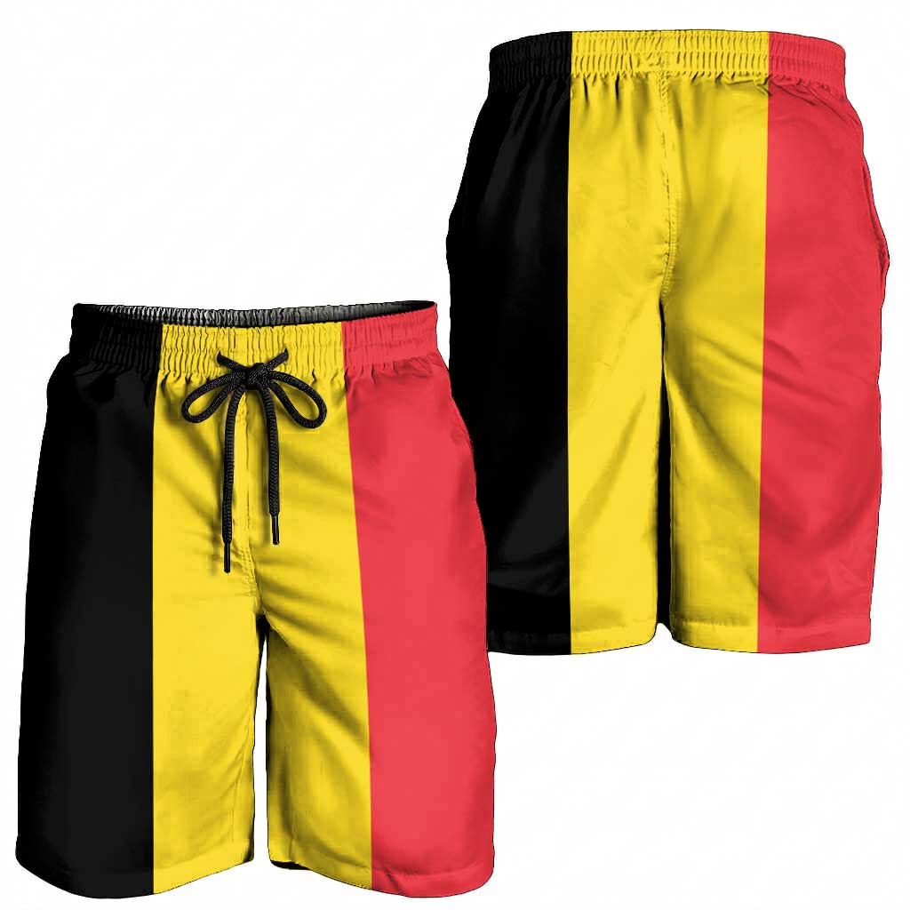 Belgium Shorts for Men National Flag Colors - Wonder Print Shop