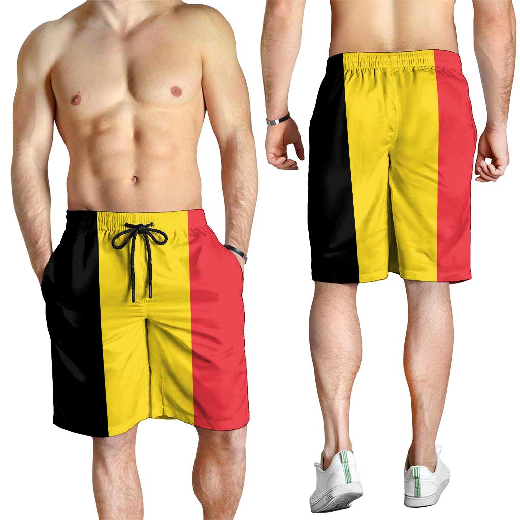 Belgium Shorts for Men National Flag Colors - Wonder Print Shop