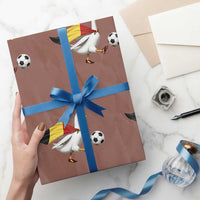 Belgium Soccer Goose Wrapping Paper Roll Belgian Flag Patriotic Football Fan Graphic