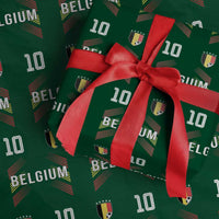 Belgium Soccer Sports Graphic Number 10 Jersey Style Wrapping Paper Roll Proud Belgian Football Fans Game Day Pride