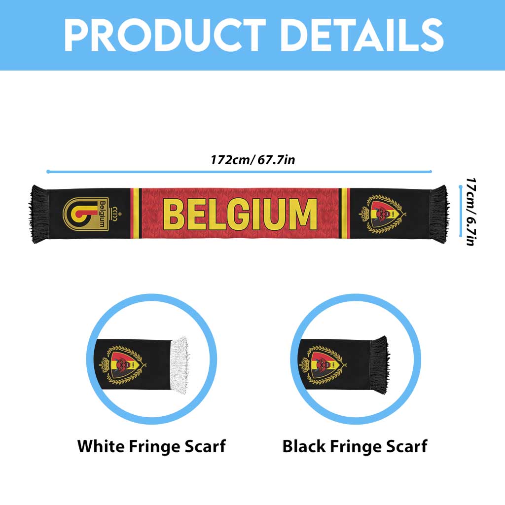 Belgium World Football 2026 Soccer Scarf Go Red Devils Road To Glory