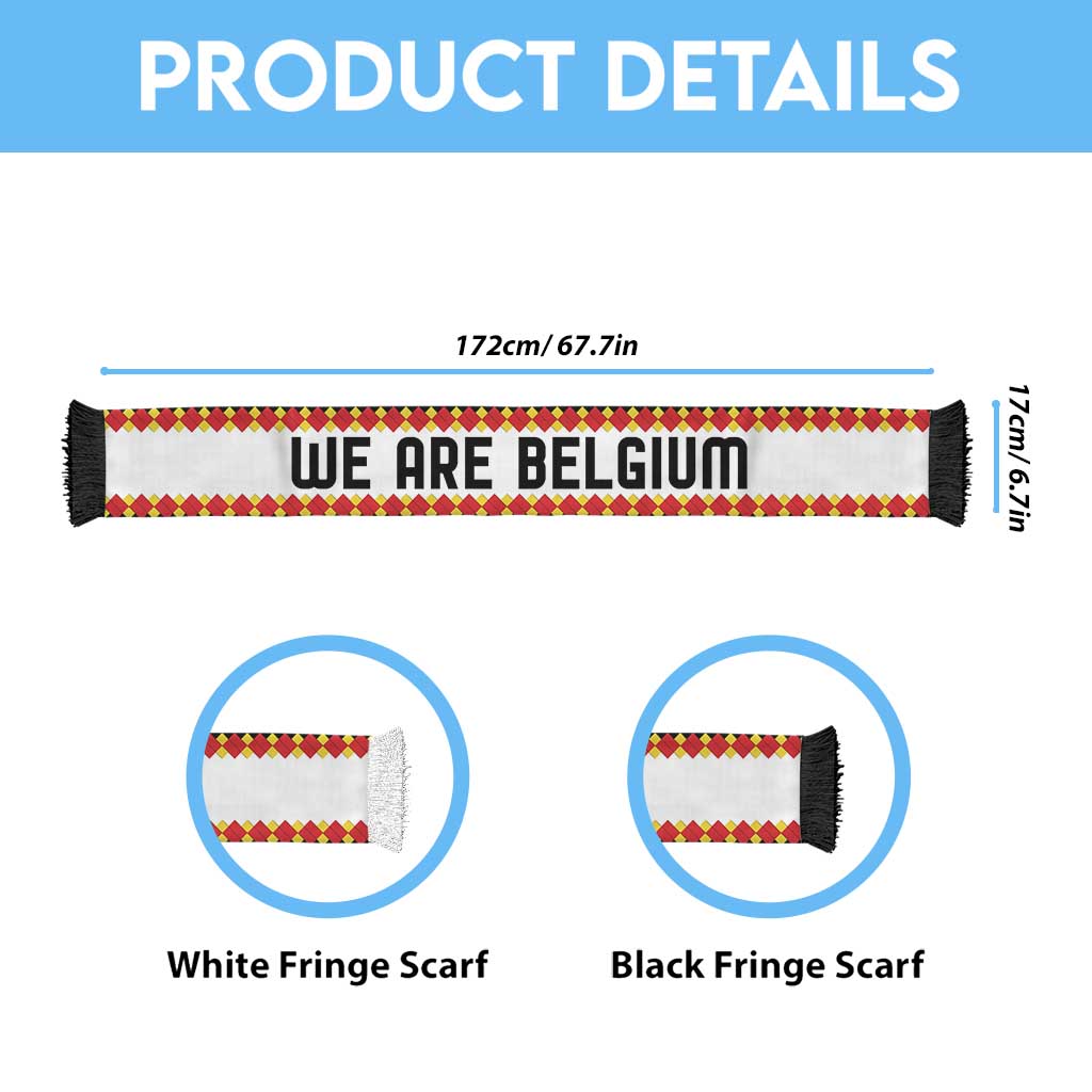 Belgium World Football 2026 Soccer Scarf National Pride Never Stops